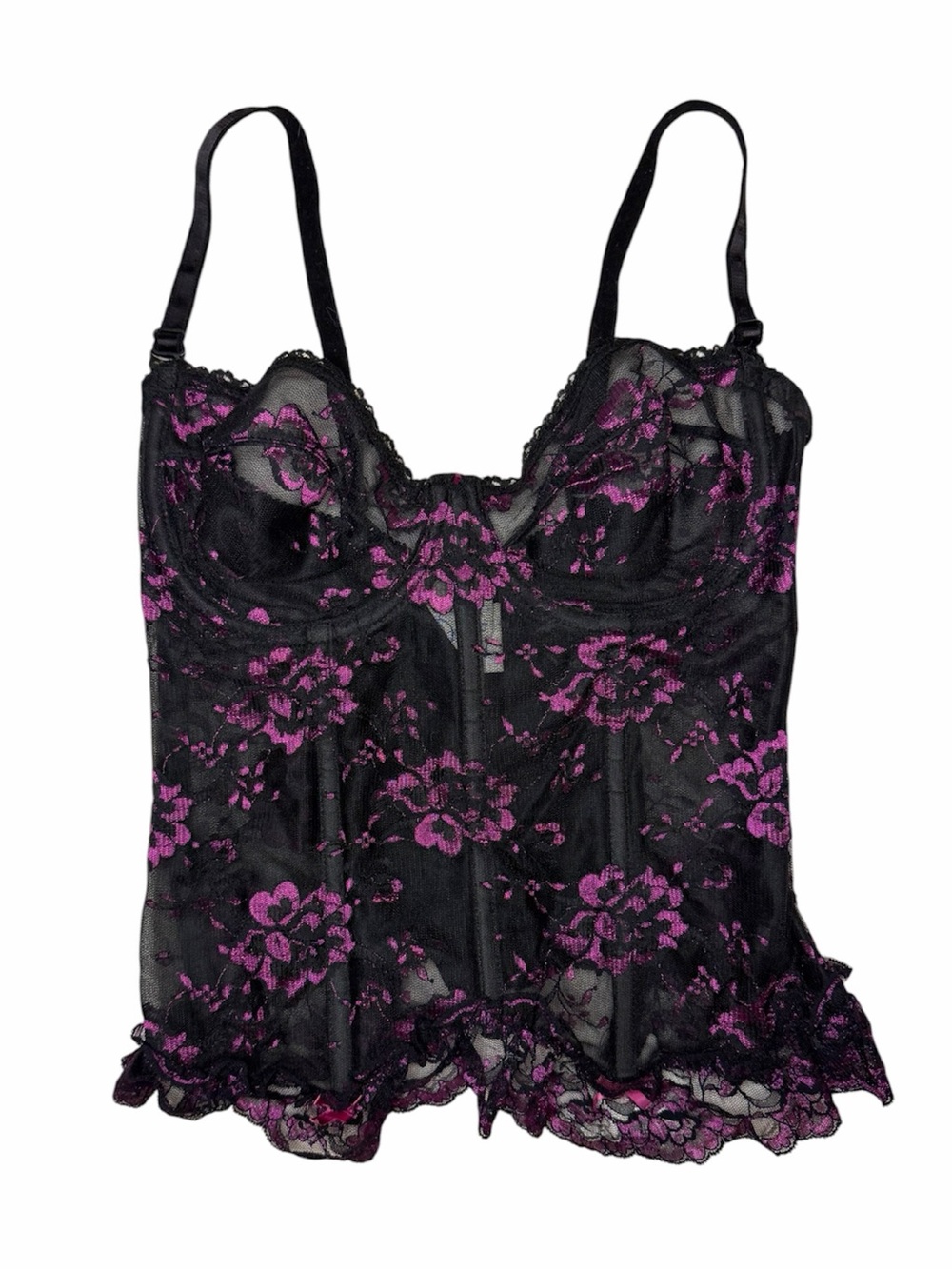 🖤 Undercover Wear Black & Purple Lace Corset Top 🖤